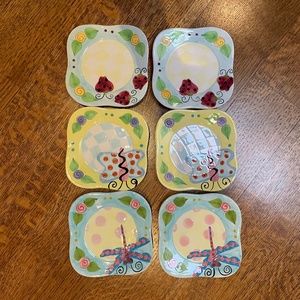 NWT Set of 6 GANZ Appetizer/Cocktail/dessert plates